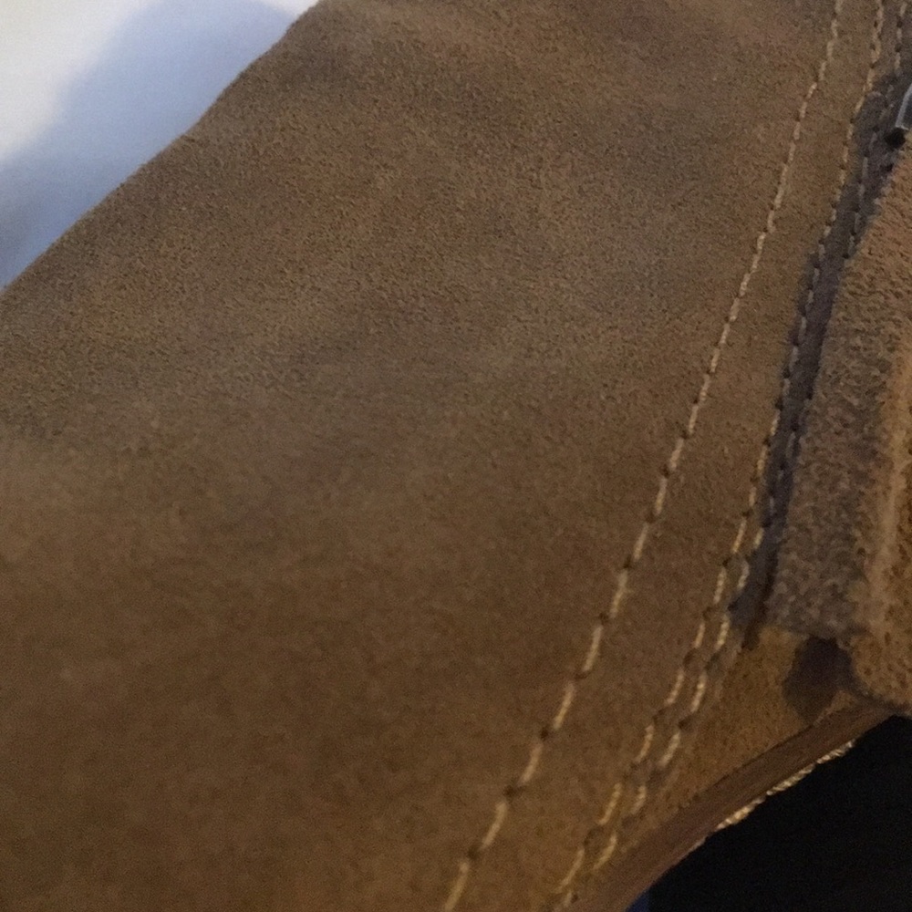 Dolce Vita Cognac suede open toe booties. - Picture 8 of 8
